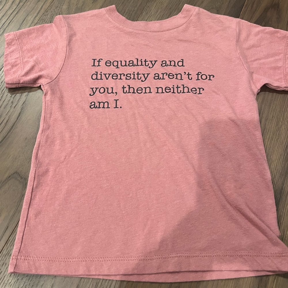 Equality and Diversity Kids Graphic Tee Size 4